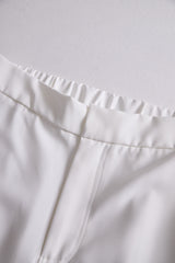 Eleganti Pantaloni Bianchi a Vita Alta