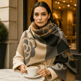 Sciarpa Lussuosa Reversibile - Motivo Floreale - Elegante